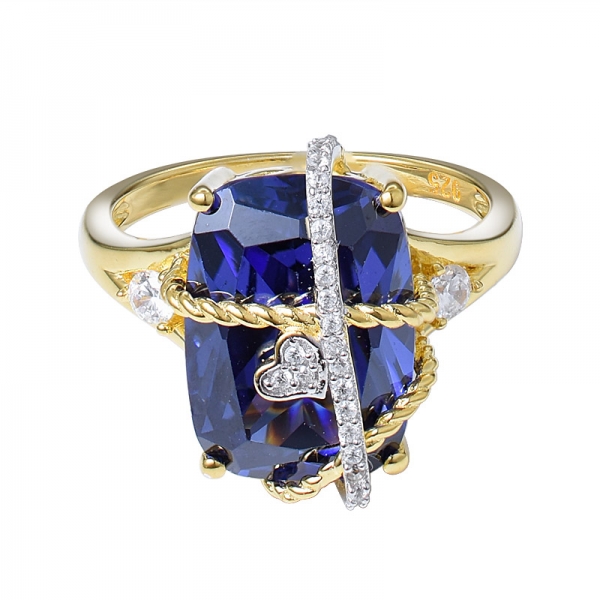 Современные проложить бриллиантовое обручальное кольцо W/валик 8 карат огранки синий танзанит высокое качество 