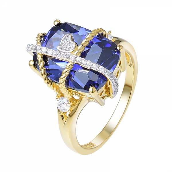 Современные проложить бриллиантовое обручальное кольцо W/валик 8 карат огранки синий танзанит высокое качество 