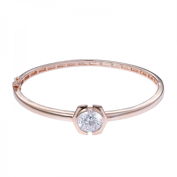 3ct на круглый CZ Алмазный 18K Роуз позолоченные браслет шипованных браслет для женщин 