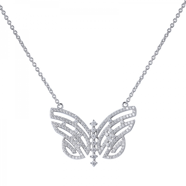 18K белое золото покрыло AAA цирконий бабочка подвеска идеально подходит для партии подарок для женщин 