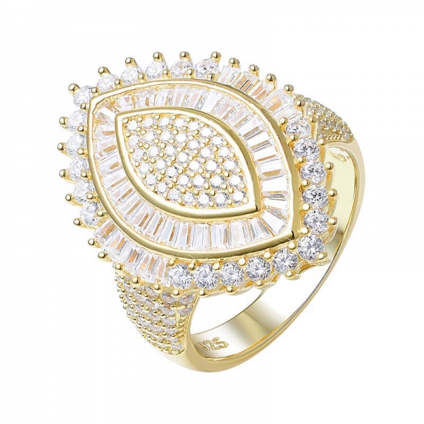 оптом 925 Обручальное кольцо из стерлингового серебра в форме маркизы с прозрачным цирконом 