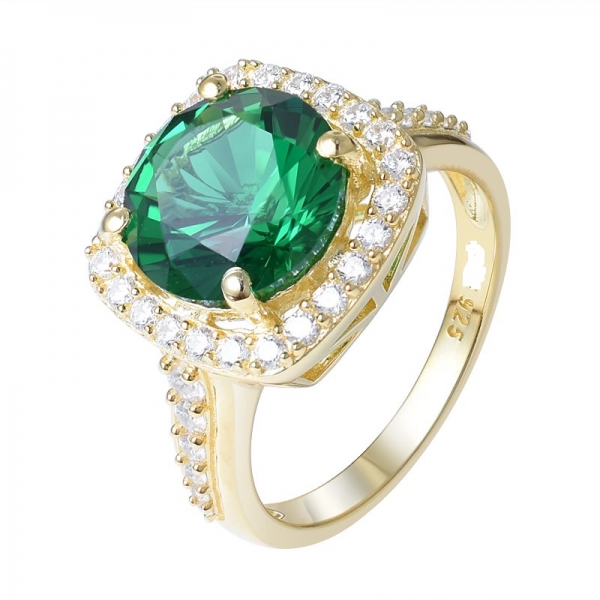 зеленый изумруд винтажный полый 925 стерлинговое серебро бижутерия  зилер кольцо 