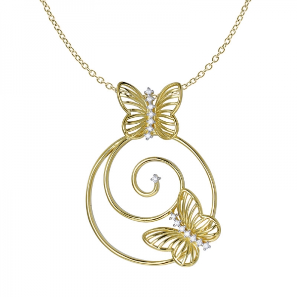 Женское ожерелье-бабочка, акриловая бабочка, сладкая подвеска в виде капли 
