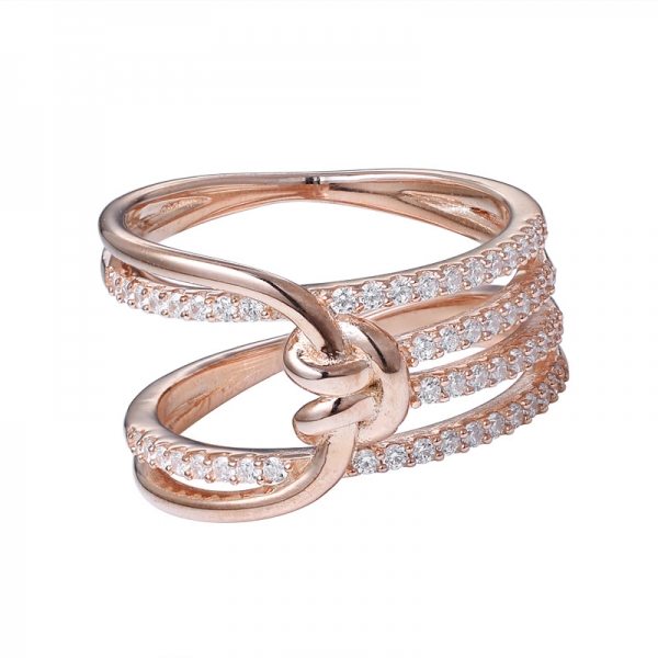 обручальное кольцо из стерлингового серебра с покрытием из розового золота оптом женщины 
