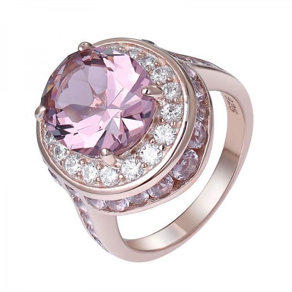 овальный морганит с имитацией розового золота 925 обручальное кольцо из стерлингового серебра 