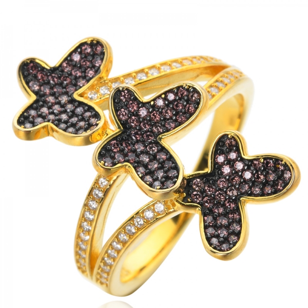 Желтое золото, шоколад, белое и коричневое мокко с кубическим цирконием, массивные кольца, черные обручальные кольца для женщин 