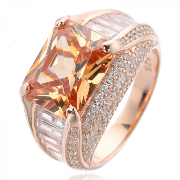 Обручальное женское обручальное кольцо из 18-каратного розового золота с морганитовым камнем 