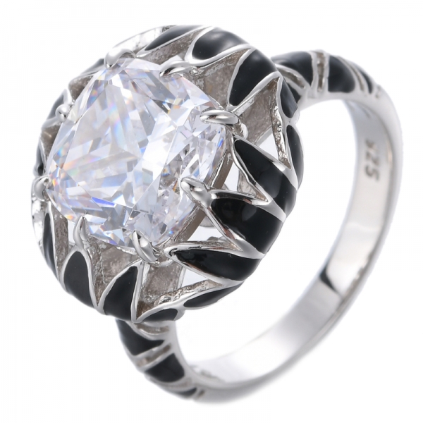 Женское коктейльное обручальное кольцо из стерлингового серебра 925 пробы с рубином 