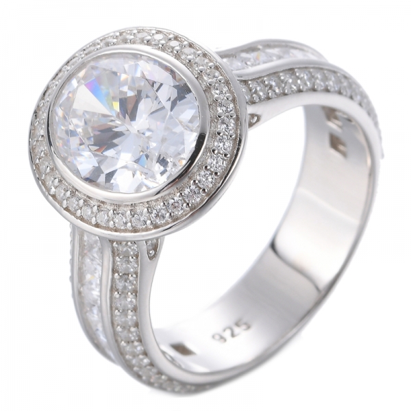 овальное кольцо из стерлингового серебра с покрытием из розового золота, созданное морганитом, кубическим цирконием 