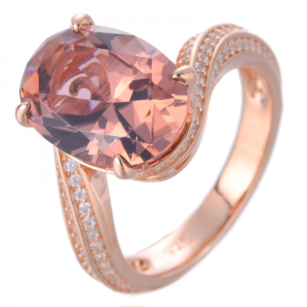 Женское обручальное кольцо из серебра 925 пробы с овальным голубым танзанитом 