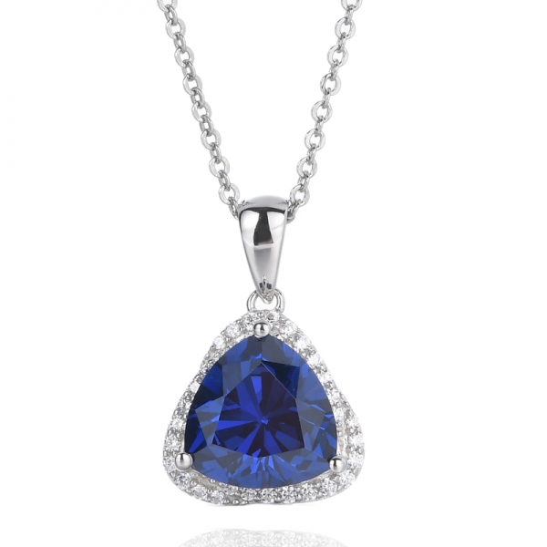 женское юбилейное ожерелье с голубым треугольником и танзанитом с бриллиантами
 