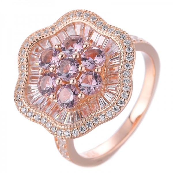 Создан розовый морганит 3 . 5 мм круглый драгоценный камень из стерлингового серебра 925 пробы унисекс предложение кольцо
 