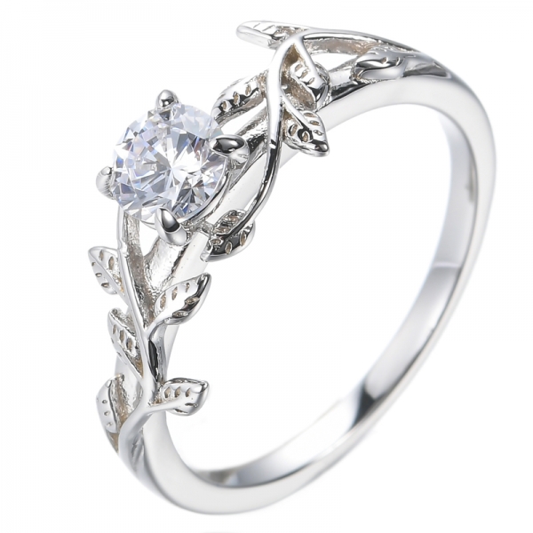 Обручальное кольцо из серебра 925 пробы с родиевым покрытием
 