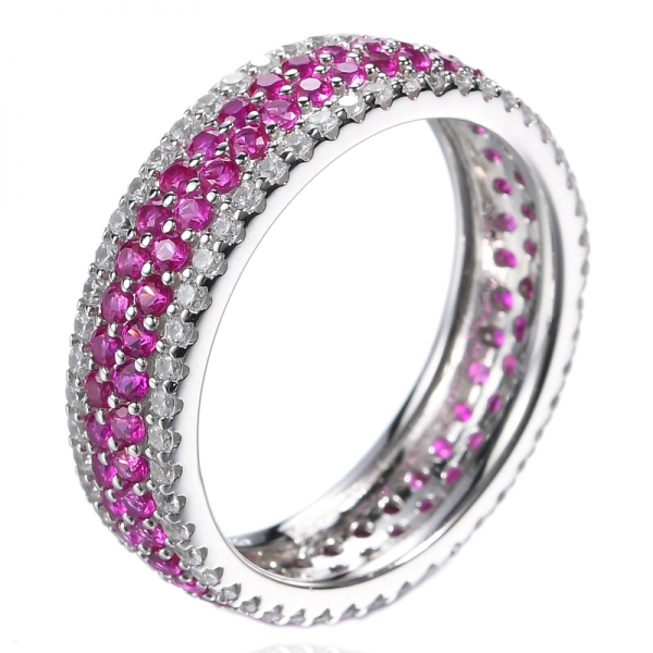 Круглое обручальное кольцо Ruby Deinty Eternity Style для женщин
 