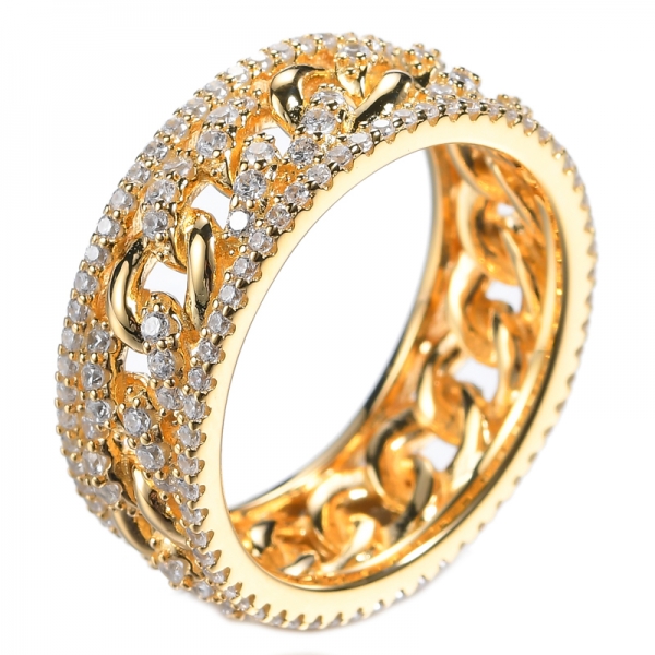Кольцо Barzel из белого золота 18 карат с кубическим цирконием стерлингового серебра 925 пробы
 