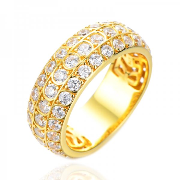 Модные серебряные кольца Promise с драгоценными камнями цвета мокко CZ Eternity Silver Diamond для женщин
 