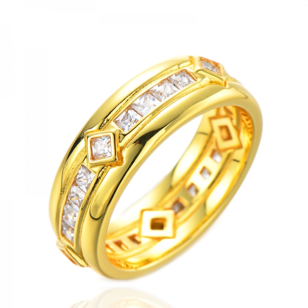 Кольцо Eternity с кубическим цирконием из розового золота и родиевым покрытием 