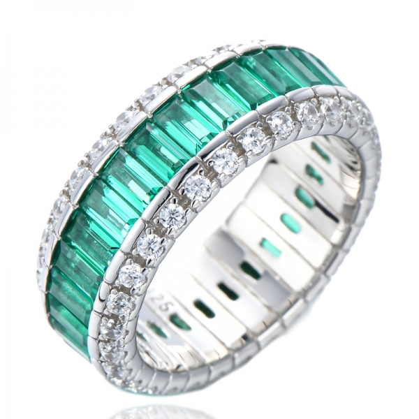 Многоцветное радужное кольцо из стерлингового серебра 925 пробы с кубическим цирконием Created-Gemstone 