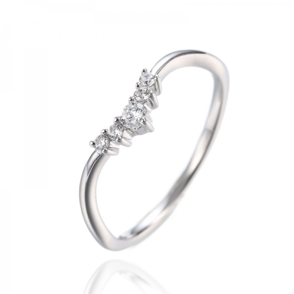 Старинное кольцо из стерлингового серебра с кубическим цирконием круглой огранки с бесконечными элементами 