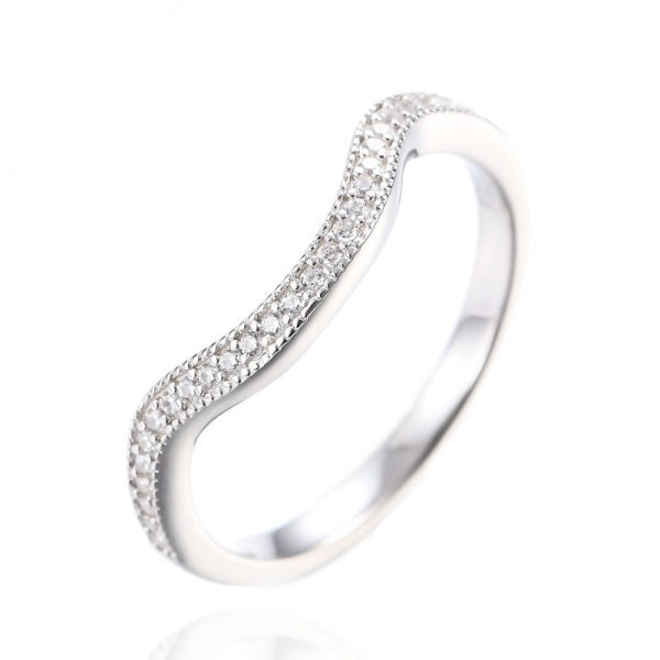 Кольцо из стерлингового серебра 925 пробы с покрытием CZ для женщин Круглое обручальное кольцо вечности 