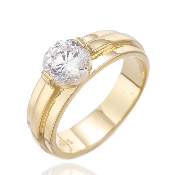 Серебряное кольцо с круглым морганитом и покрытием из розового золота 